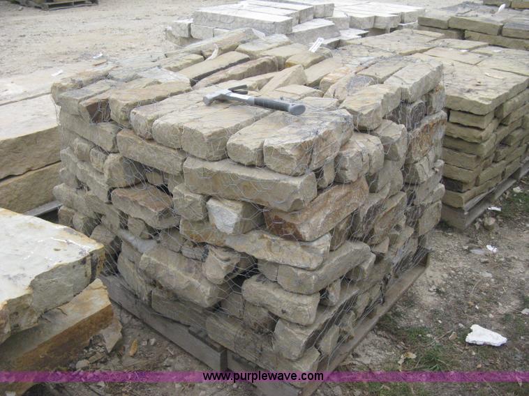 image for item AG9698 Oklahoma tan tumbled 4" X 4" sandstone