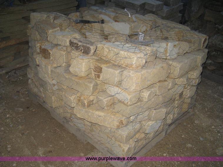 image for item AK9020 Oklahoma tan tumbled 4" X 4" sandstone