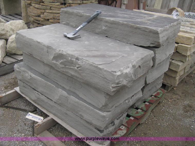 image for item AK9113 9 pieces, 3 feet wide Oklahoma blue sandstone steps.
