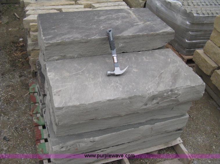 image for item AK9113 9 pieces, 3 feet wide Oklahoma blue sandstone steps.