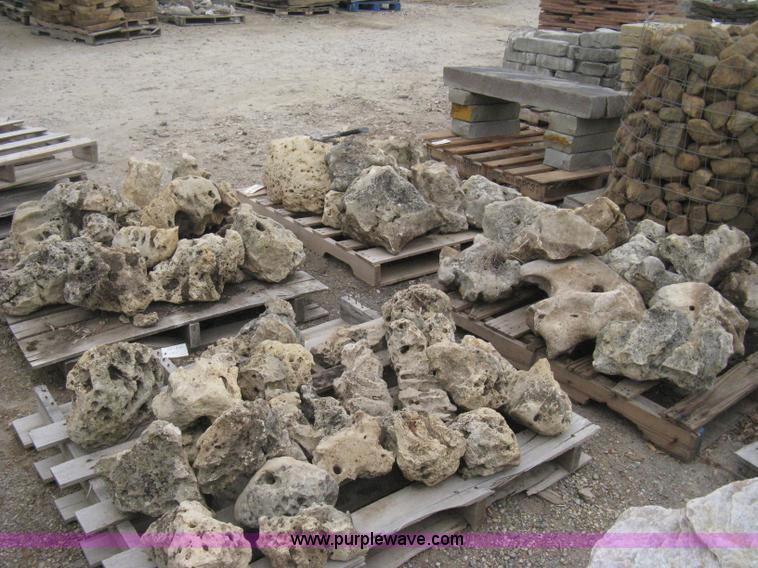 image for item AK9127 Various sizes of weathered holey limestone boulders on pallets