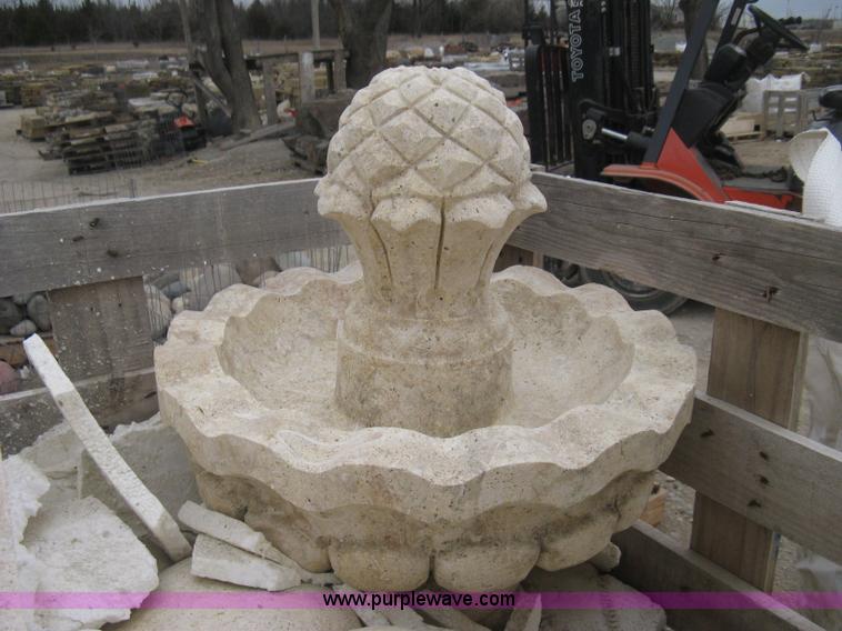 image for item AK9156 Mediterranean stone carved fountain.  This fountain requires to be installed on a concrete slab