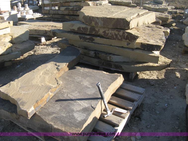 image for item Y9903 8 large slabs/steps Ark-Ok sandstone on 2 pallets