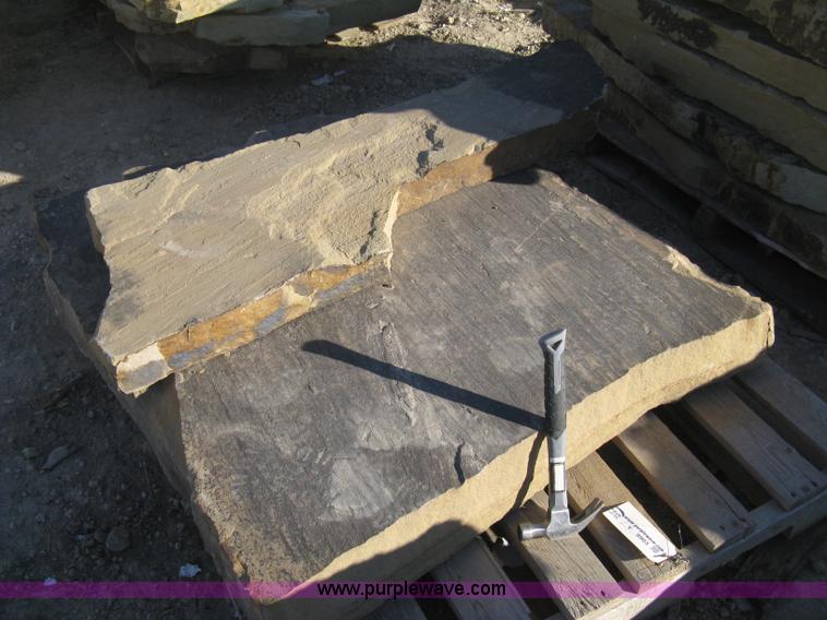 image for item Y9903 8 large slabs/steps Ark-Ok sandstone on 2 pallets