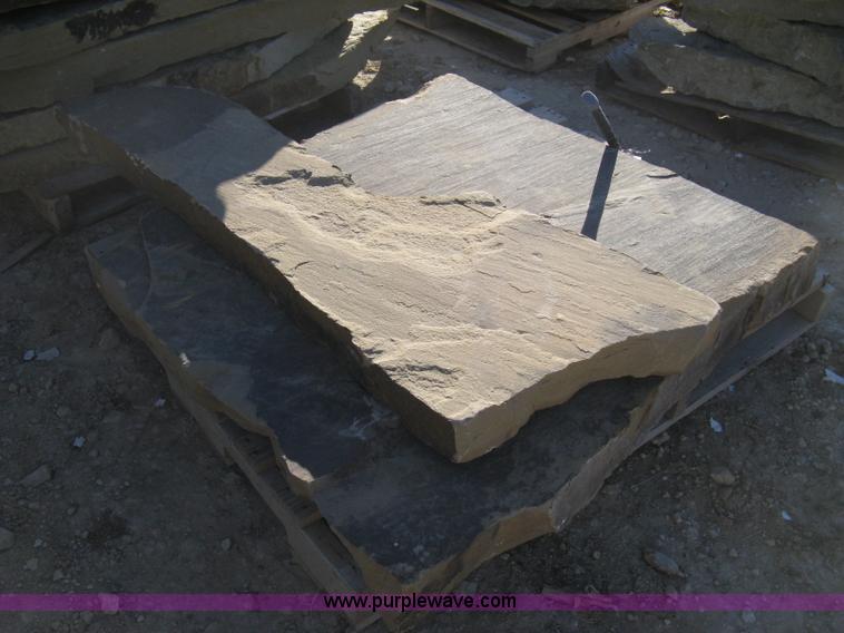 image for item Y9903 8 large slabs/steps Ark-Ok sandstone on 2 pallets