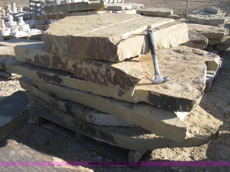 image for item Y9903 8 large slabs/steps Ark-Ok sandstone on 2 pallets