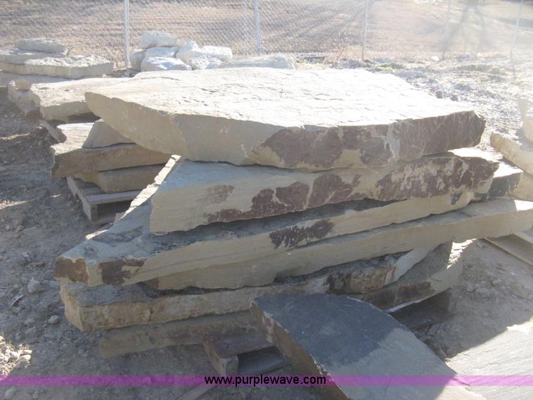 image for item Y9903 8 large slabs/steps Ark-Ok sandstone on 2 pallets