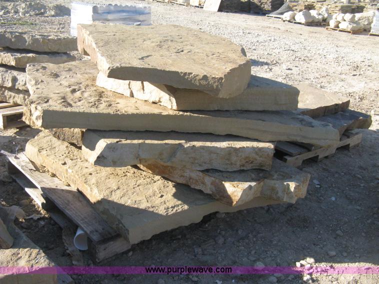 image for item Y9903 8 large slabs/steps Ark-Ok sandstone on 2 pallets