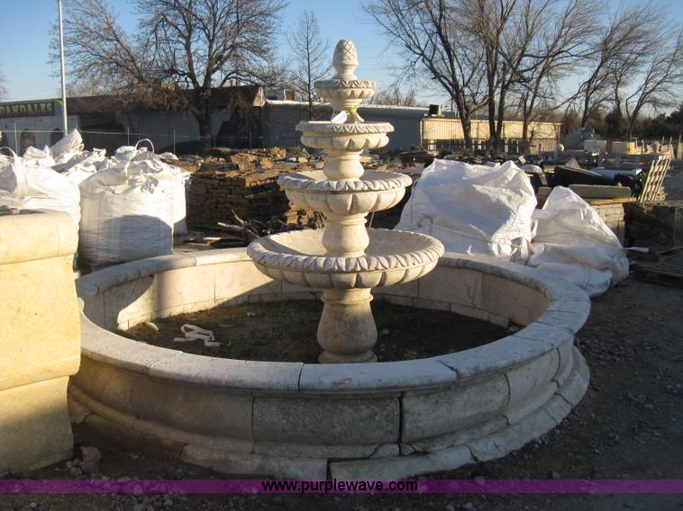 image for item Z9798 11' diameter four-tier Mediterranean carved fountain