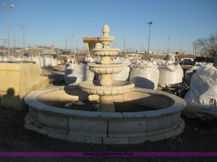 image for item Z9798 11' diameter four-tier Mediterranean carved fountain