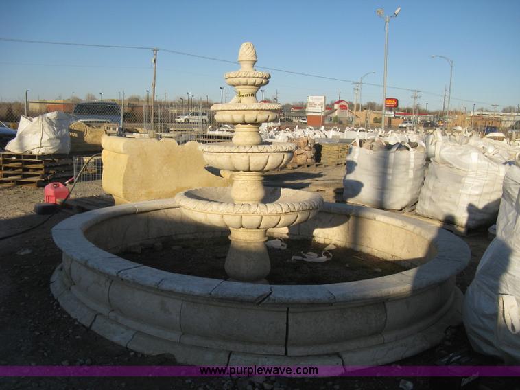 image for item Z9798 11' diameter four-tier Mediterranean carved fountain