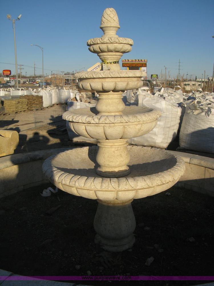image for item Z9798 11' diameter four-tier Mediterranean carved fountain