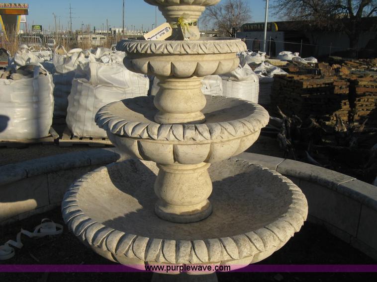 image for item Z9798 11' diameter four-tier Mediterranean carved fountain