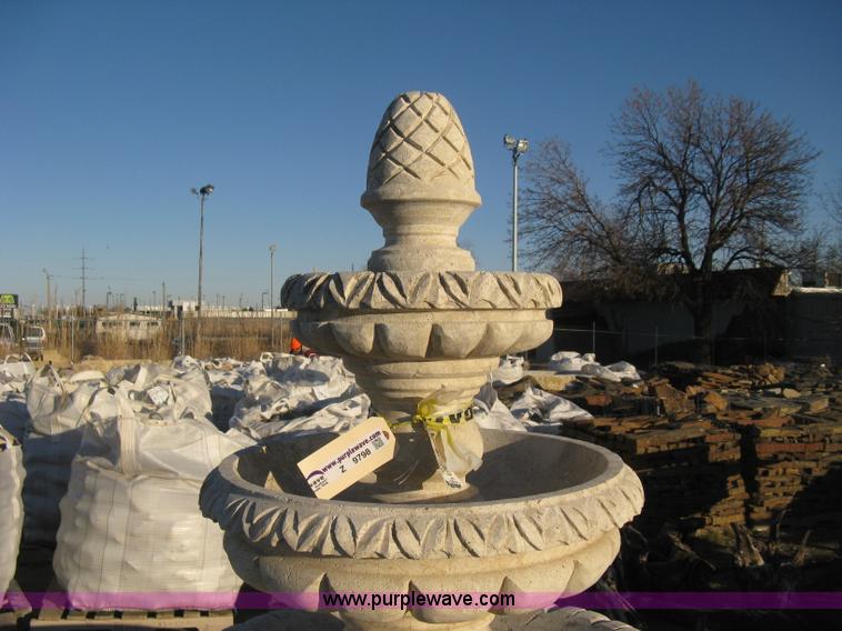 image for item Z9798 11' diameter four-tier Mediterranean carved fountain