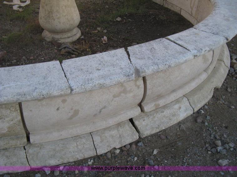 image for item Z9798 11' diameter four-tier Mediterranean carved fountain