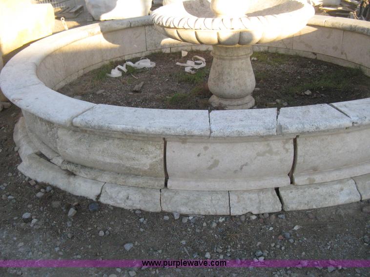 image for item Z9798 11' diameter four-tier Mediterranean carved fountain