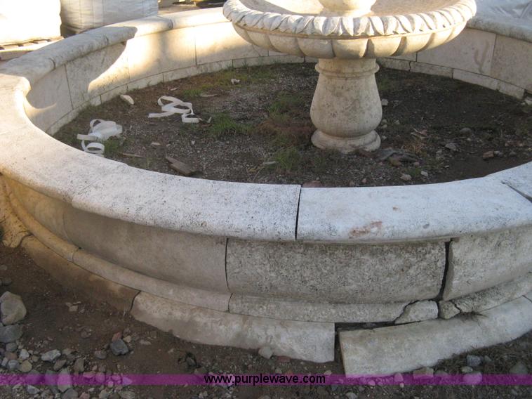 image for item Z9798 11' diameter four-tier Mediterranean carved fountain