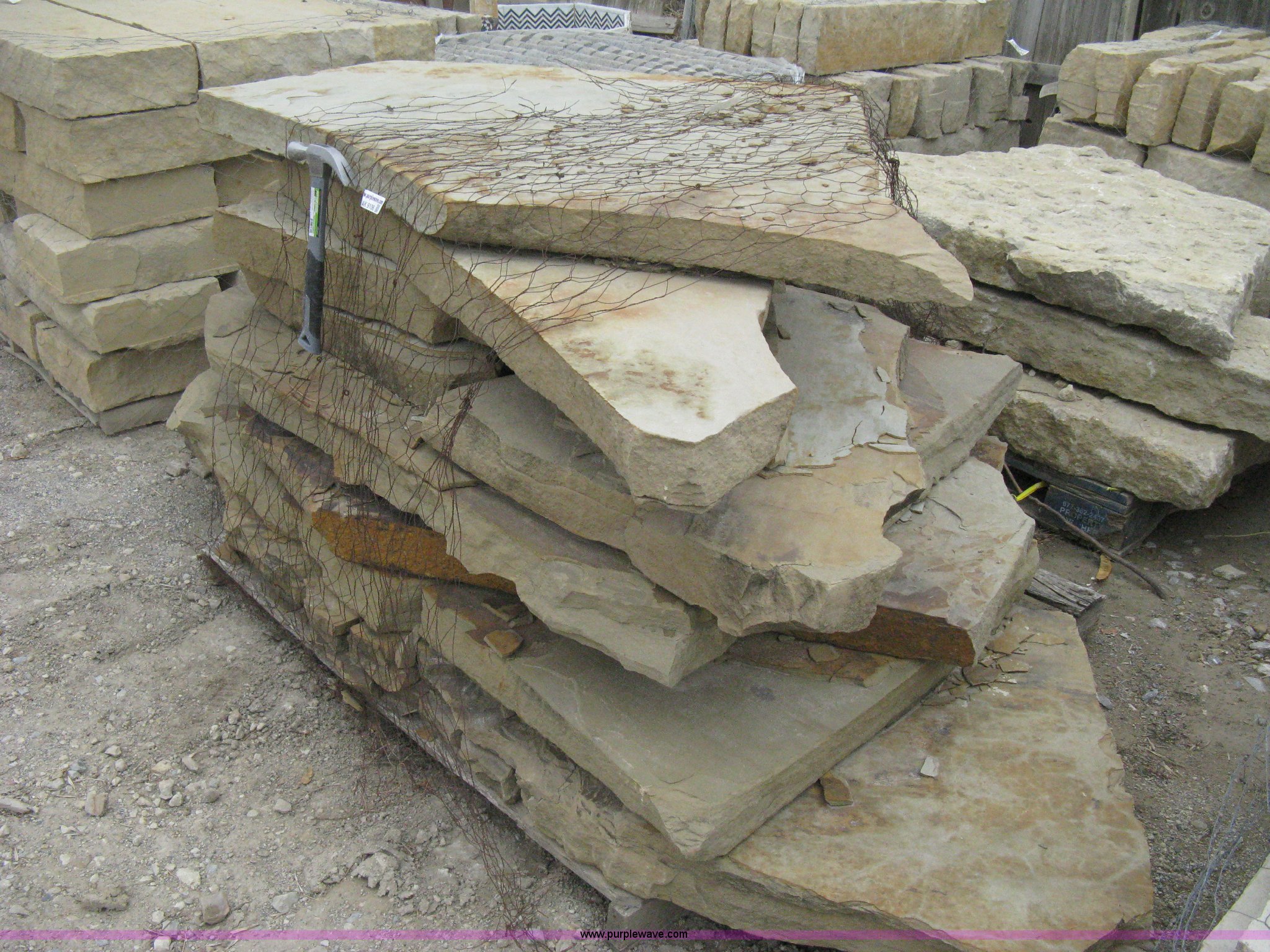 Oklahoma tan large slabs in Wichita, KS | Item AK9106 sold | Purple Wave
