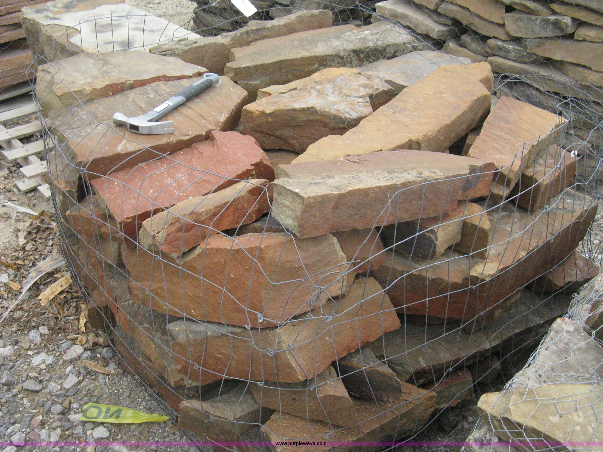 Oklahoma red/brown sandstone, moss rock strips in Wichita, KS Item AK9143 sold Purple Wave