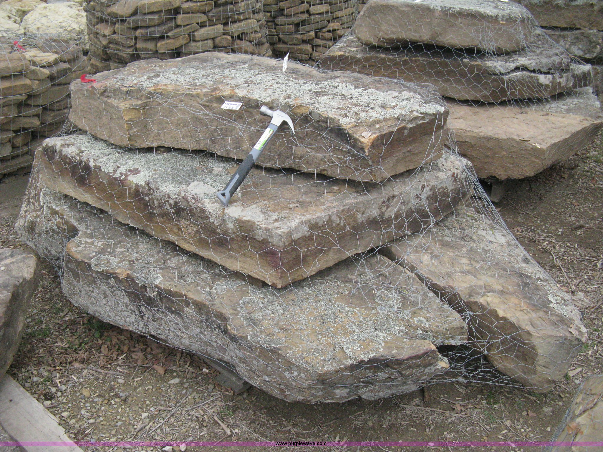 Flat rock moss boulders, waterfall, retaining wall in Wichita, KS