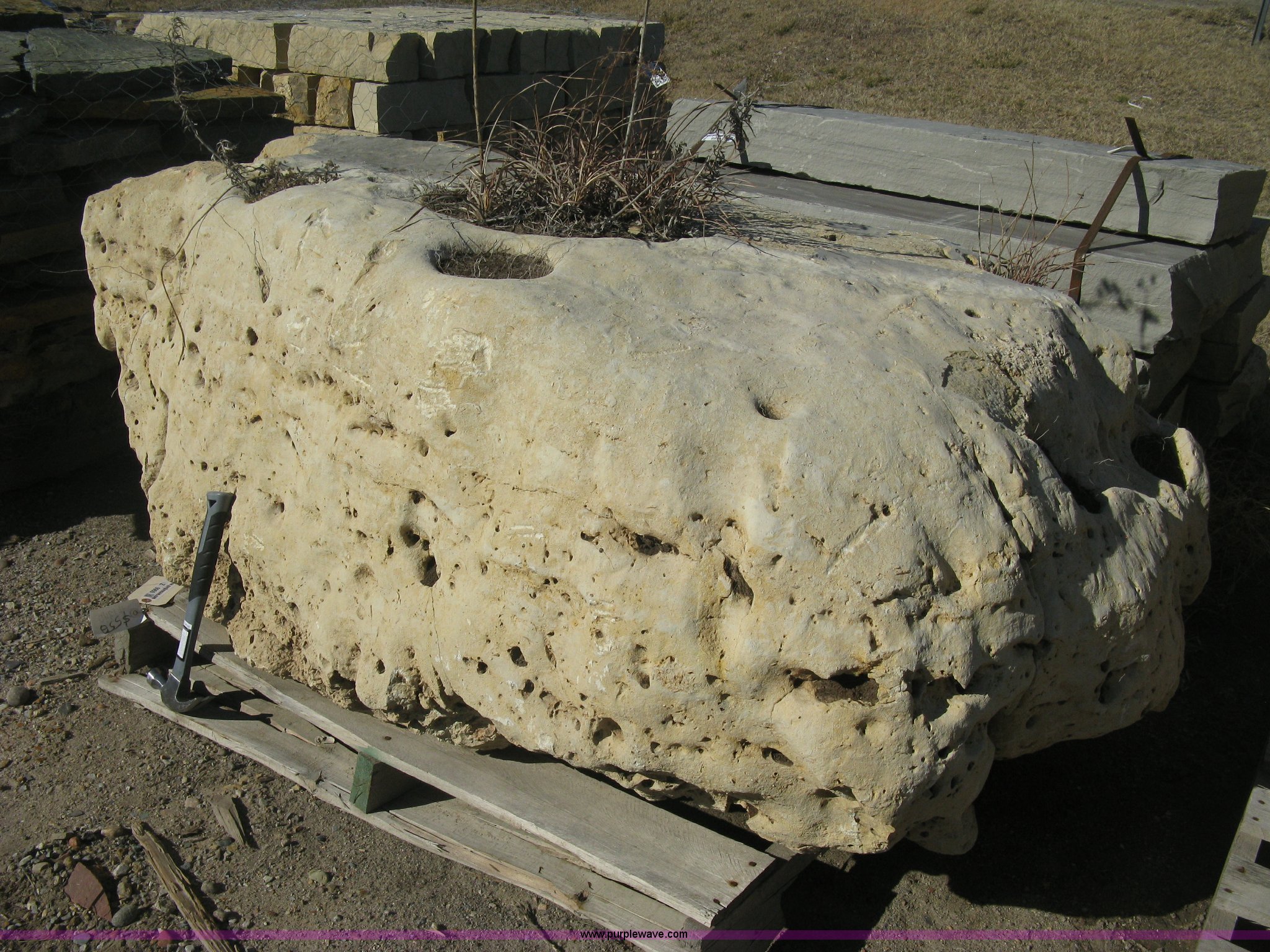 Holey limestone boulder in Wichita, KS | Item Z9960 sold | Purple Wave