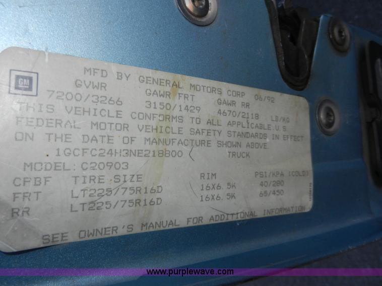 image for item A3987 1992 Chevrolet Cheyenne 2500 utility truck