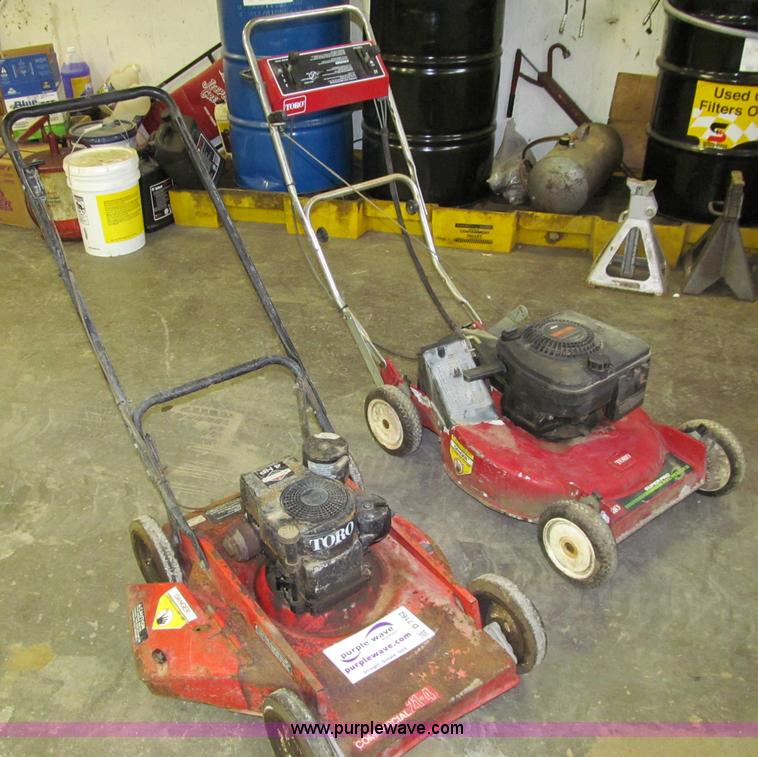 image for item D7162 (2) commercial push lawn mowers