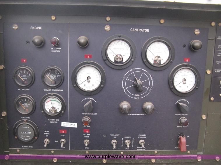 image for item E3066 Kurtz & Root Co. U.S. Department of Defense issued back up generator