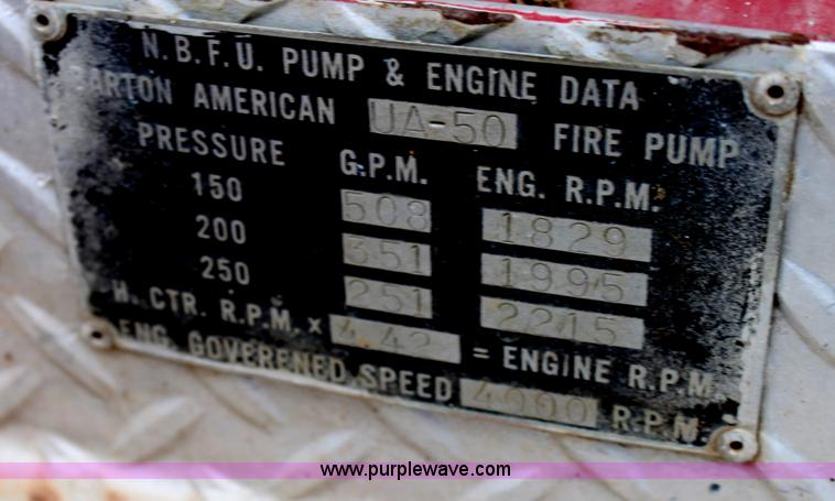 image for item E8379 1966 Ford fire engine