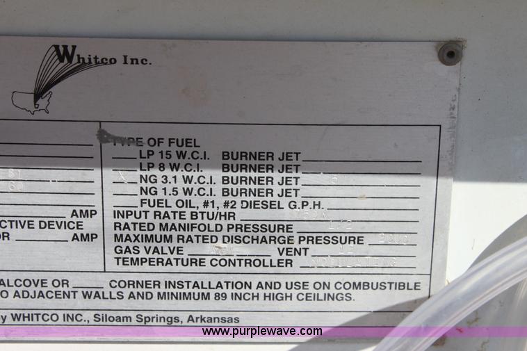 image for item G4921 2002 White Inc. 1020N/G pressure washer