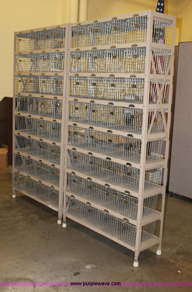 image for item V9124 (2) 32 basket storage racks