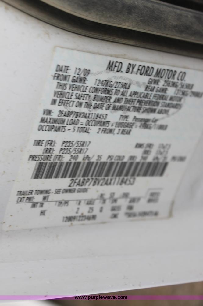 image for item AA9149 2010 Ford Crown Victoria Police Interceptor