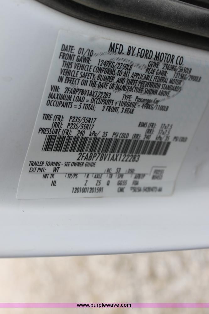 image for item AA9150 2010 Ford Crown Victoria Police Interceptor