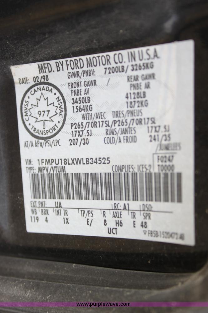 image for item AA9151 1998 Ford Expedition Eddie Bauer SUV