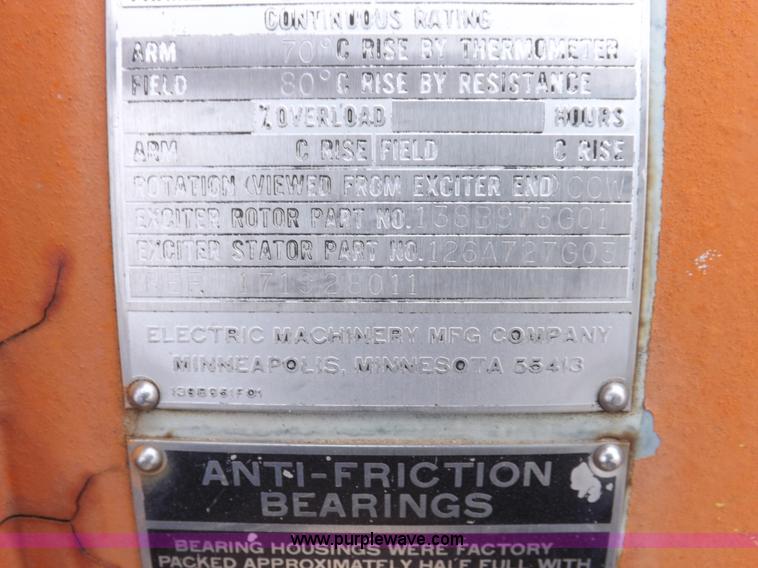 image for item F6387 EM 400 KW generator