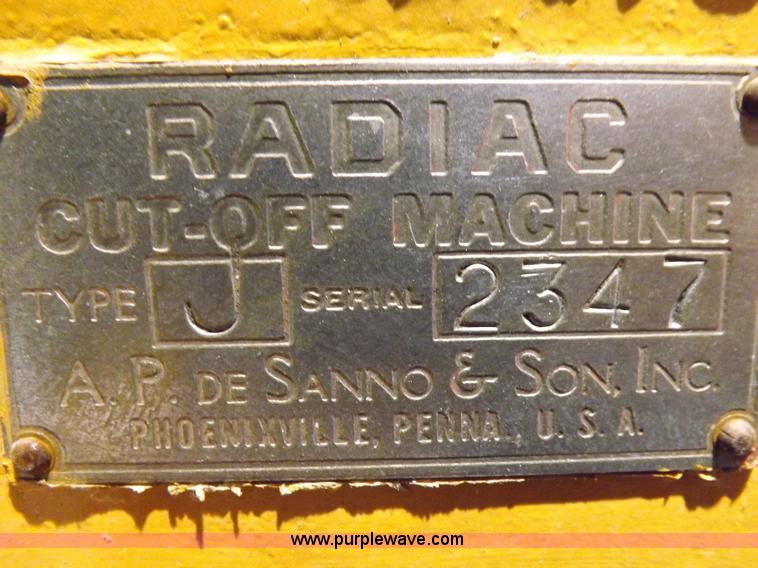 image for item F6396 Radiac cutoff machine