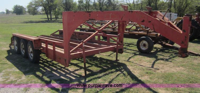 image for item F6518 1982 Chief 17'L x 84"W backhoe trailer
