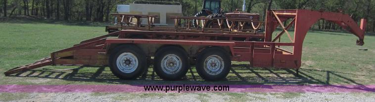 image for item F6518 1982 Chief 17'L x 84"W backhoe trailer