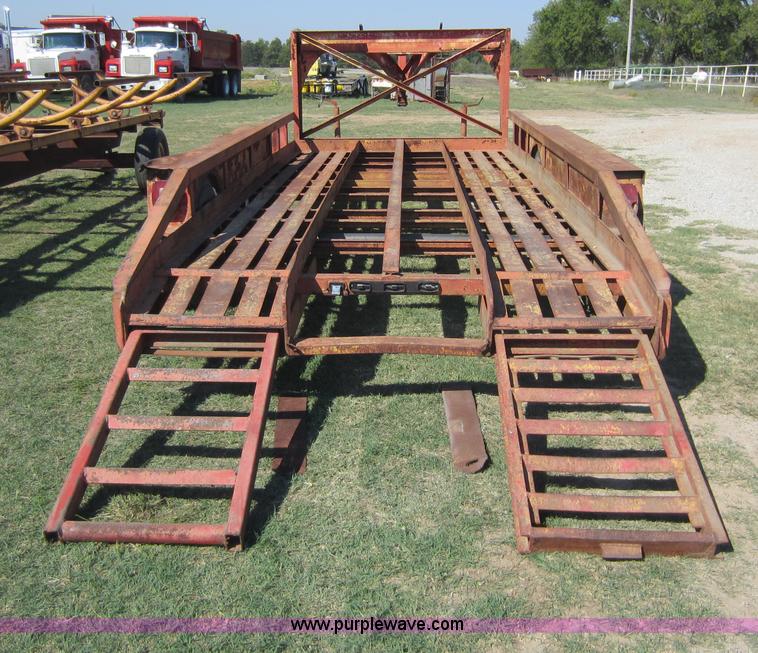 image for item F6518 1982 Chief 17'L x 84"W backhoe trailer