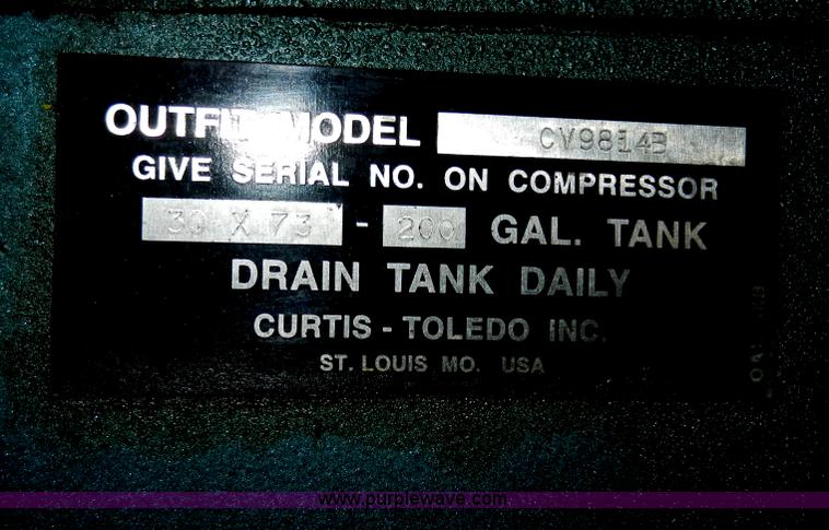 image for item X9053 Curtis 200 gallon air compressor