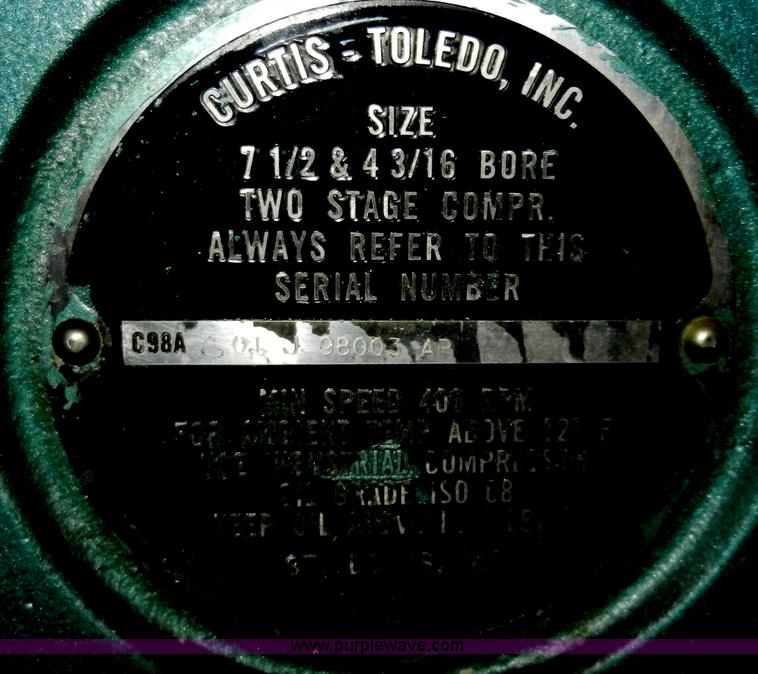 image for item X9053 Curtis 200 gallon air compressor