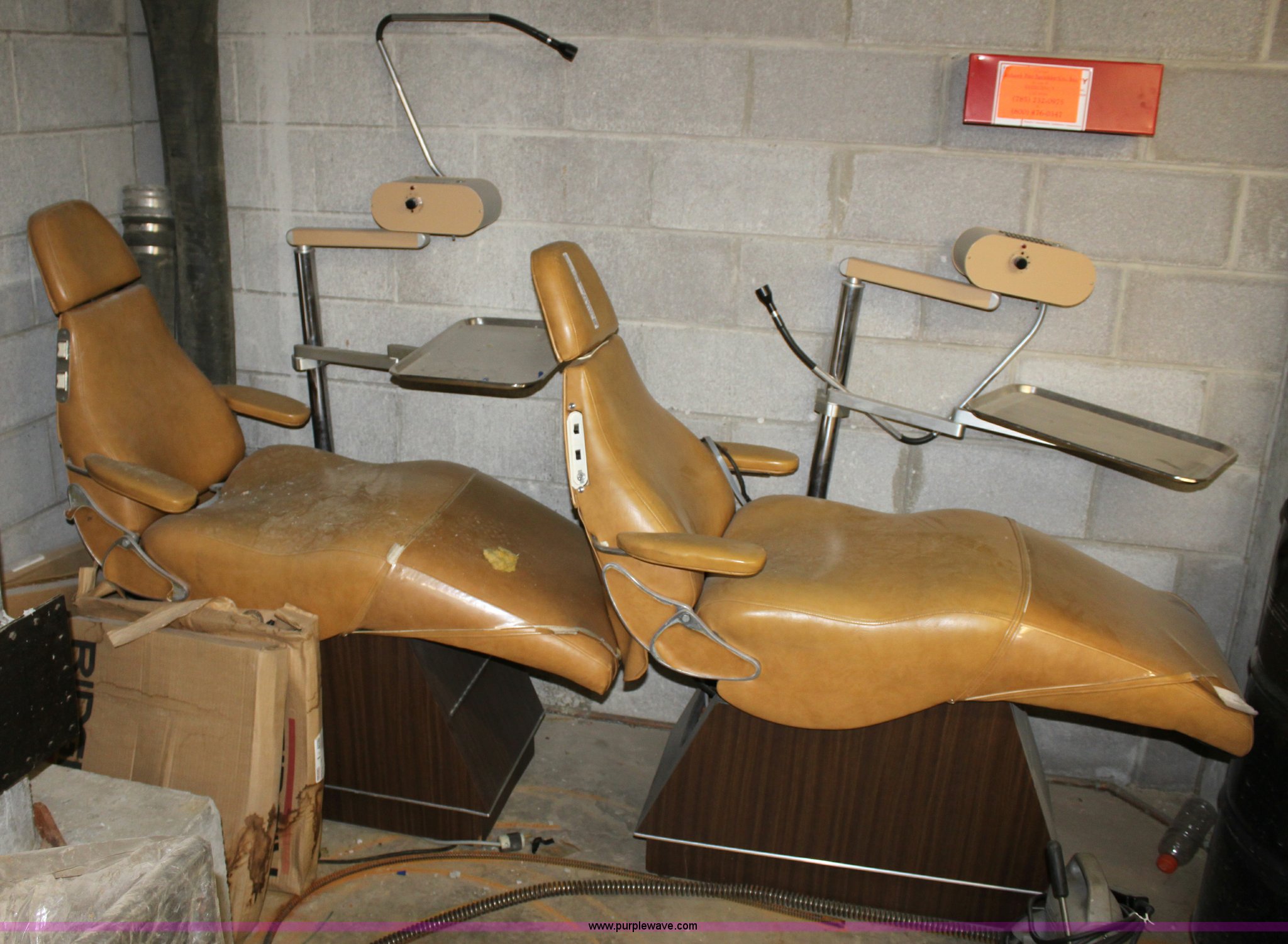 (2) reclining dentist chairs in Emporia, KS Item AA9152 sold Purple