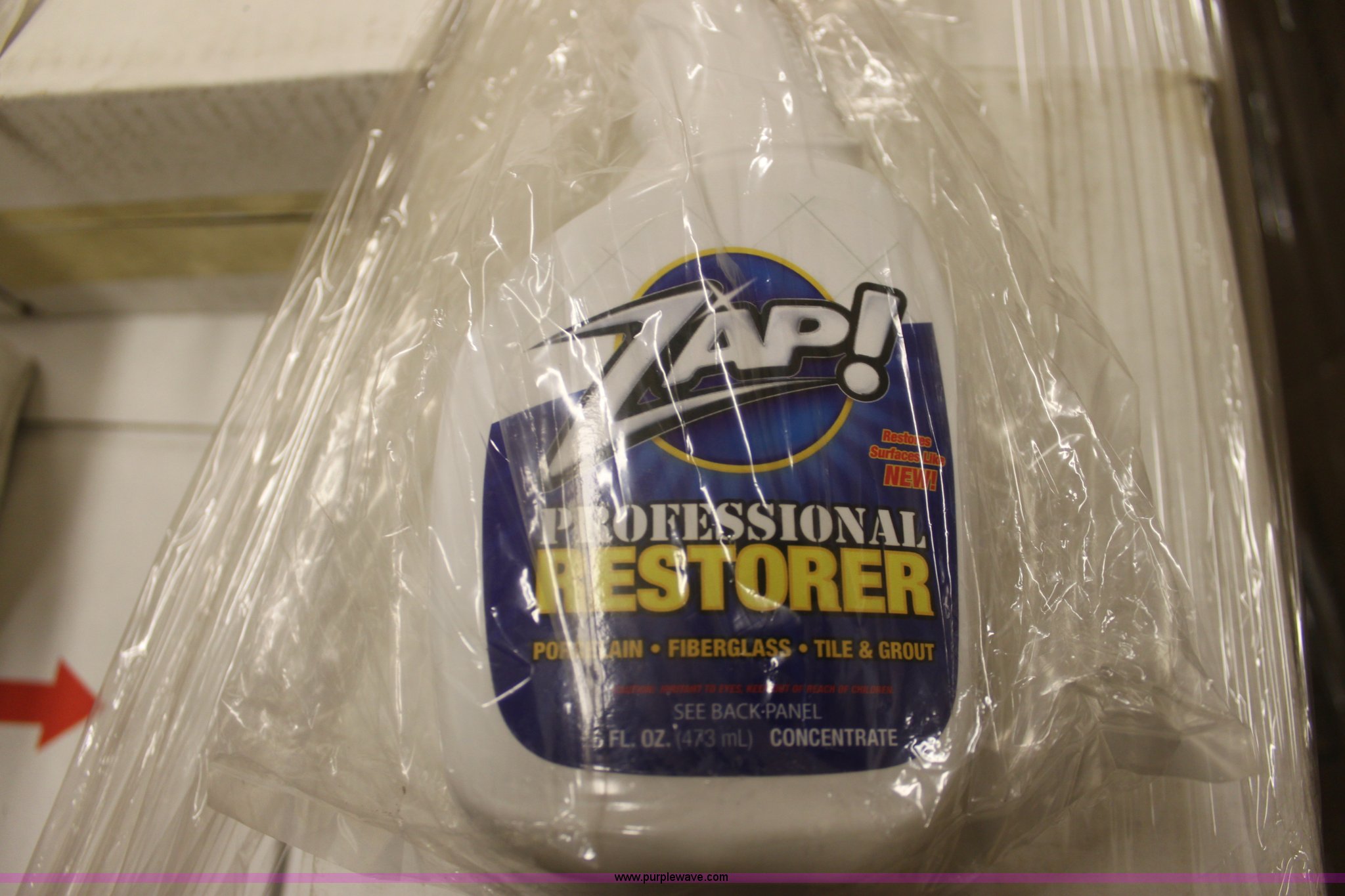 Pallet of Zap cleaner in Emporia, KS Item AA9166 sold Purple Wave