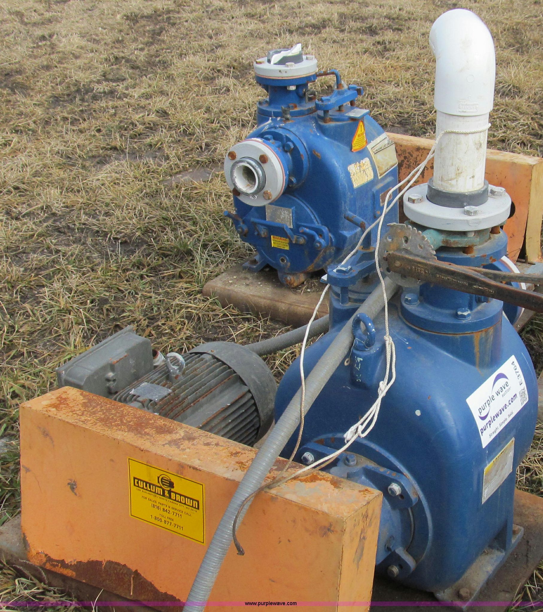 Summit pump and WEG electric motor on mounting plate in Princeton, MO | Item E3764 sold | Purple 