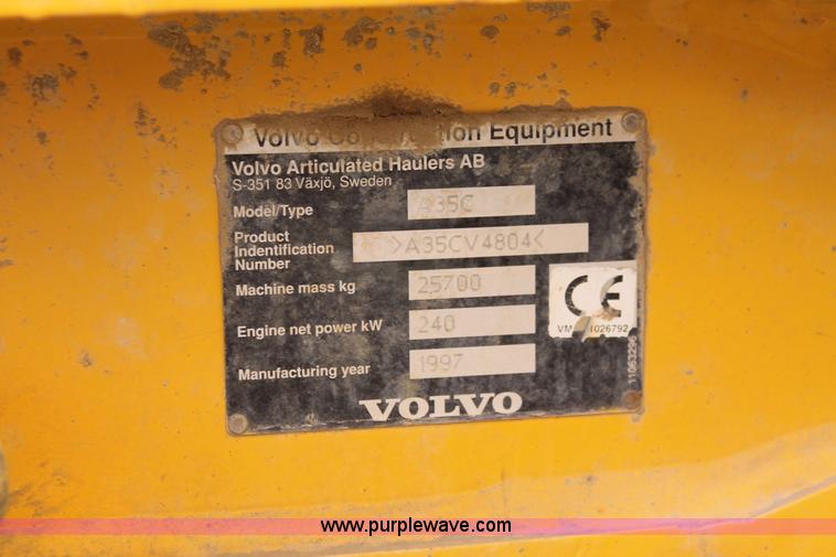 image for item E2824 1997 Volvo A35C articulated dump truck
