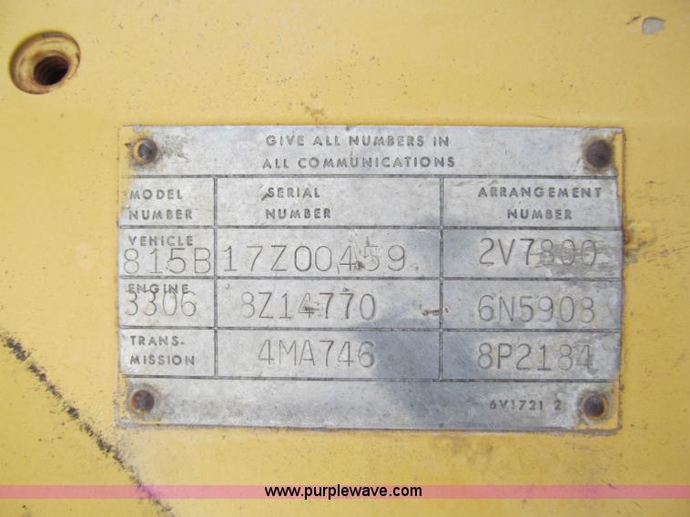 image for item E5895 1984 Caterpillar 815B compactor