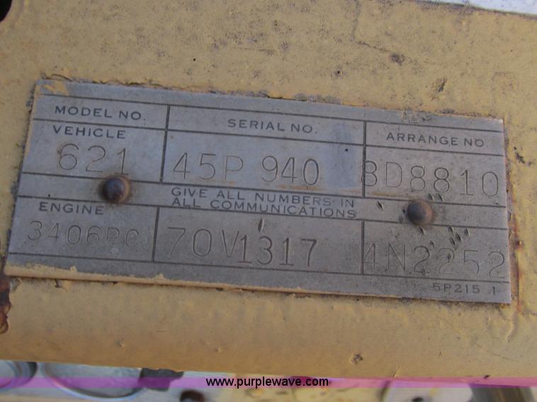 image for item F4302 1974 Caterpillar 621B wheel scraper