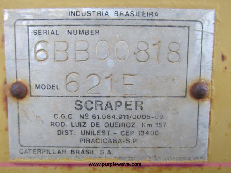 image for item F4305 1988 Caterpillar 621E wheel scraper