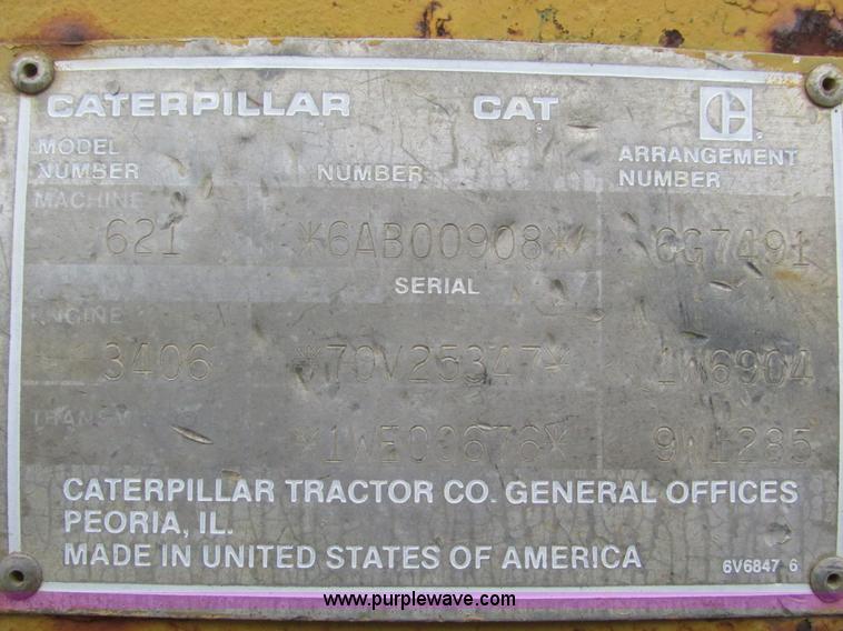 image for item F4305 1988 Caterpillar 621E wheel scraper