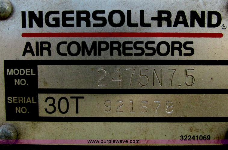 image for item V9077 Ingersoll Rand T30 air compressor